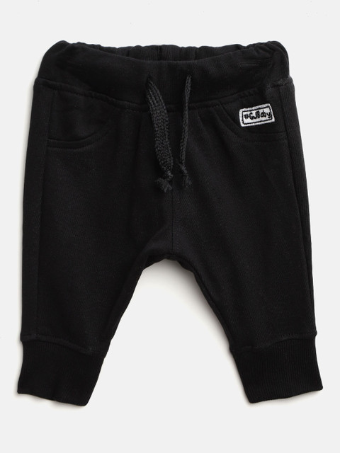 

Gini and Jony Girls Black Solid Joggers
