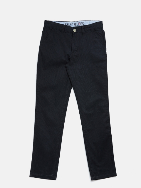 

Palm Tree Boys Black Regular Fit Solid Trousers
