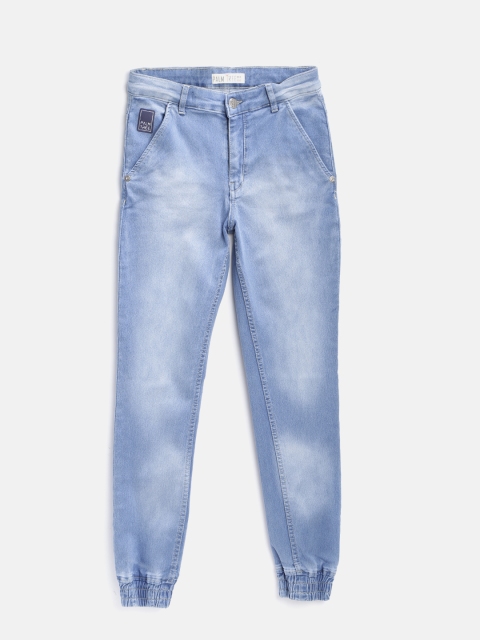 

Palm Tree Boys Blue Mid-Rise Clean Look Stretchable Joggers