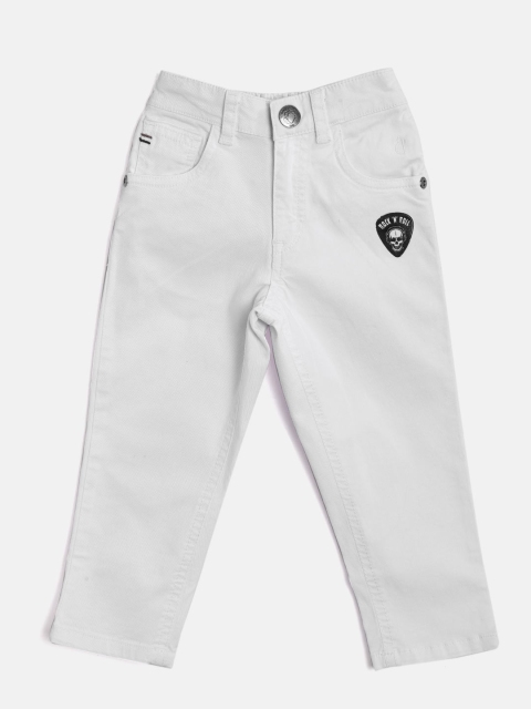 

Gini and Jony Boys White Regular Fit Mid-Rise Clean Look Stretchable Jeans