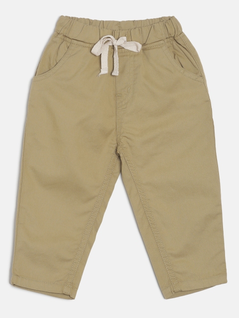 

Gini and Jony Boys Khaki Regular Fit Solid Trousers