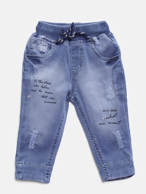 

Gini and Jony Girls Blue Regular Fit Mid-Rise Mildly Distressed Jeans