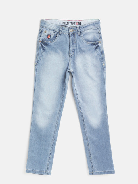 

Palm Tree Boys Blue Regular Fit Mid-Rise Clean Look Stretchable Jeans