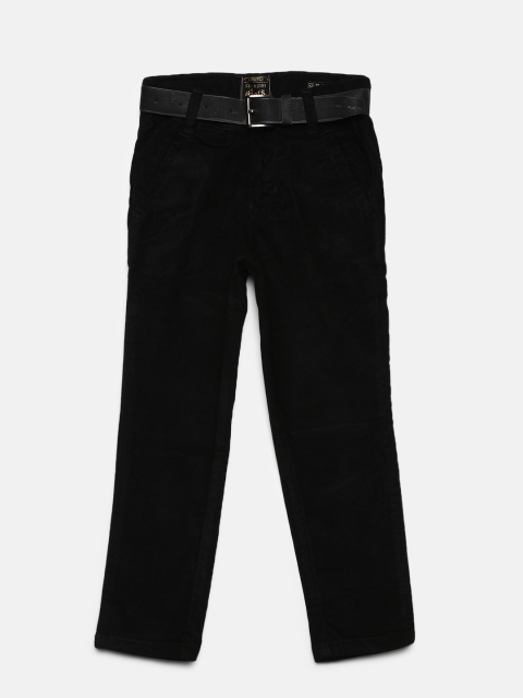 

Gini and Jony Boys Black Solid Corduroy Slim Fit Trousers