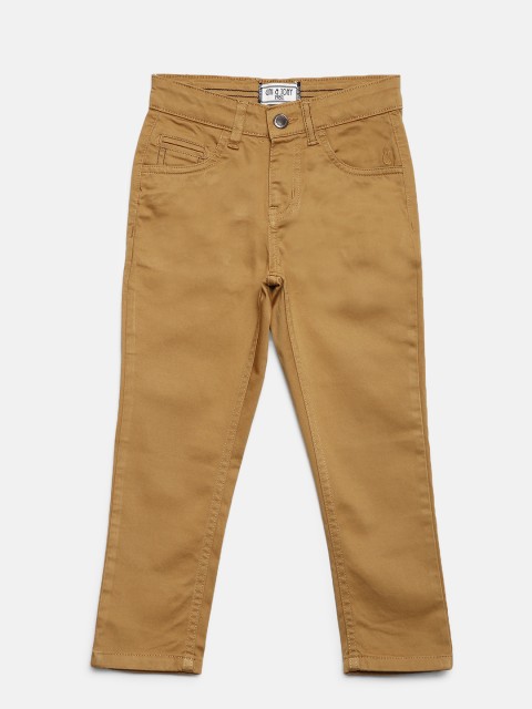 

Gini and Jony Boys Khaki Slim Fit Solid Regular Trousers