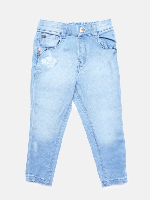 

Palm Tree Girls Blue Regular Fit Mid-Rise Clean Look Jeans