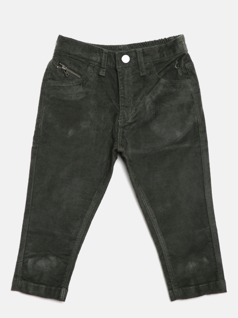 

Gini and Jony Girls Olive Green Regular Fit Solid Corduroy Trousers