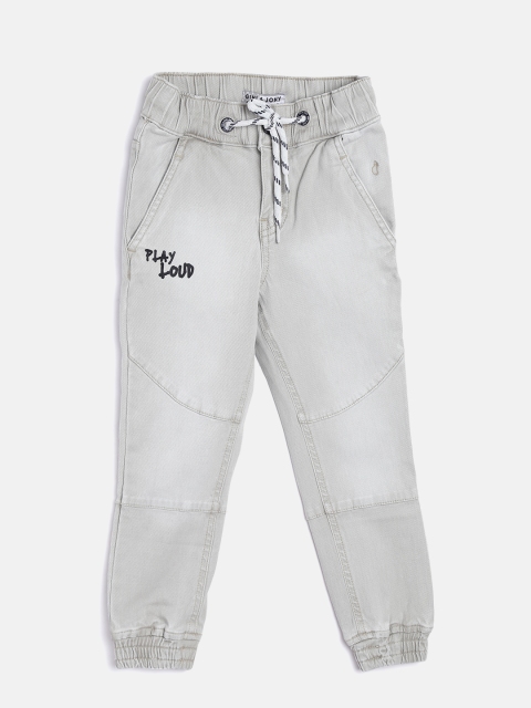 

Gini and Jony Boys Grey Regular Fit Faded Joggers