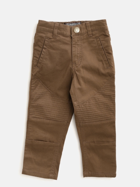 

Gini and Jony Boys Brown Solid Regular Trousers