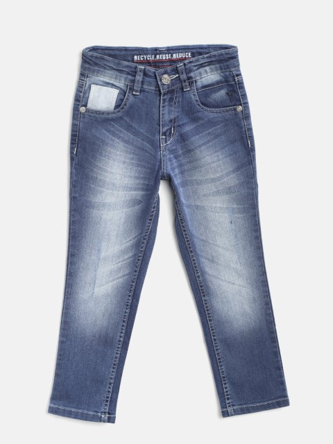 

Palm Tree Boys Navy Blue Regular Fit Mid-Rise Clean Look Stretchable Jeans