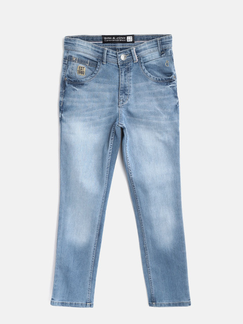

Gini and Jony Boys Blue Regular Fit Mid-Rise Clean Look Stretchable Jeans