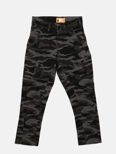 

Gini and Jony Boys Grey & Olive Green Camouflage Print Cargos