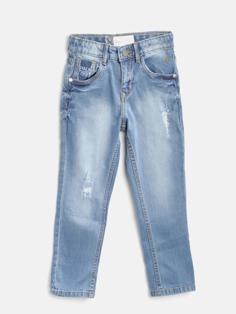 

Palm Tree Boys Blue Slim Fit Mid-Rise Mildly Distressed Stretchable Jeans