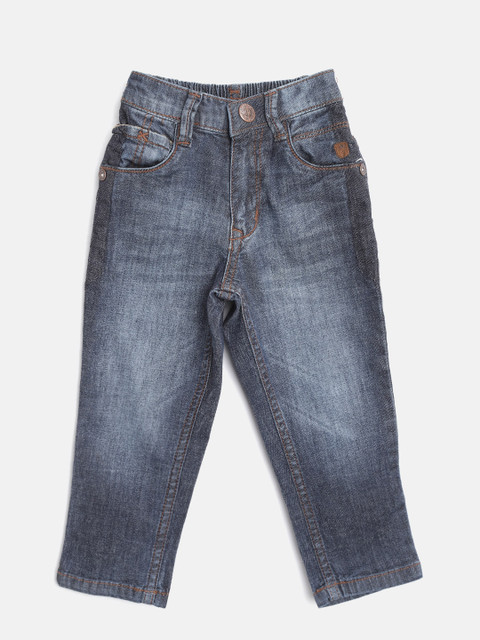 

Palm Tree Boys Navy Blue Regular Fit Mid-Rise Clean Look Stretchable Jeans