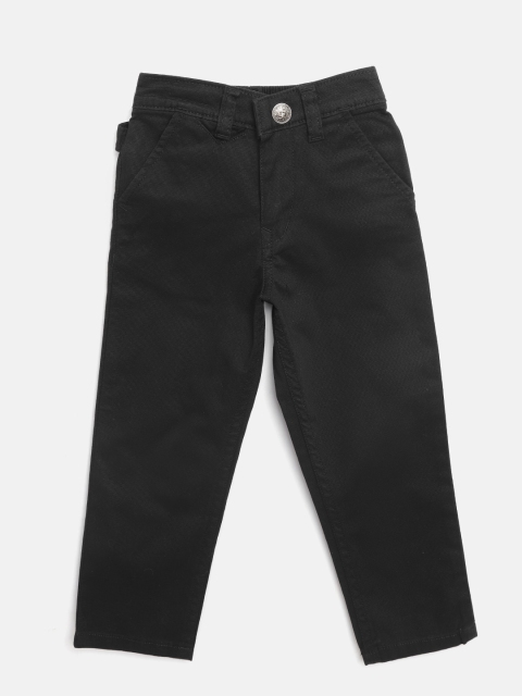 

Palm Tree Boys Black Solid Regular Trousers