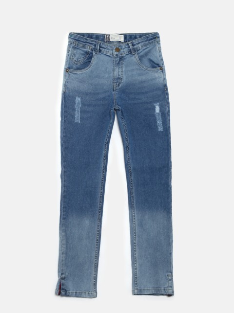 

Palm Tree Boys Blue Slim Fit Mid-Rise Low Distress Stretchable Jeans