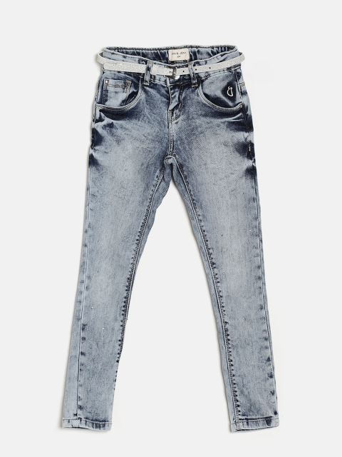 

Gini and Jony Girls Blue Slim Fit Mid-Rise Clean Look Jeans