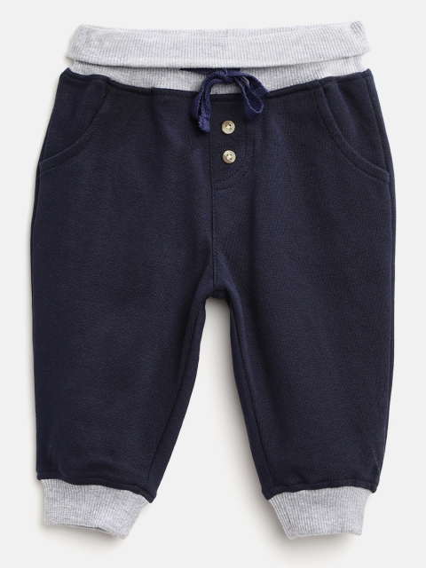 

Gini and Jony Girls Navy Blue Solid Joggers