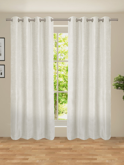 

ROSARA HOME White Set of 2 Door Curtains