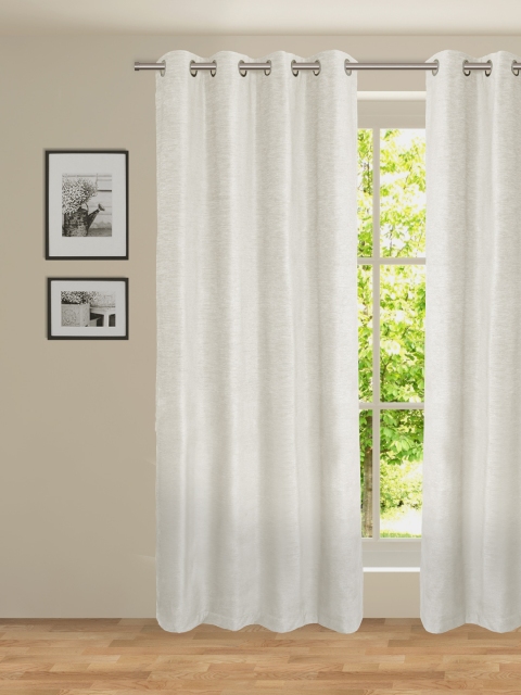 

ROSARA HOME White Single Eyelet Door Curtain