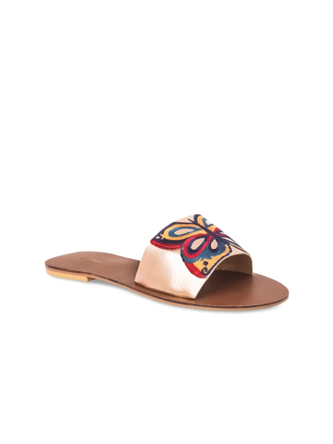 

Chumbak Women Multicoloured Woven Design Synthetic Open Toe Flats, Multi