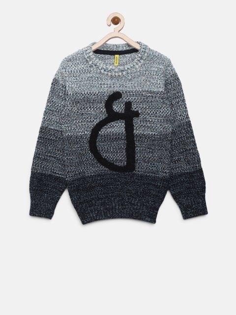 

Gini and Jony Boys Blue Striped Sweater