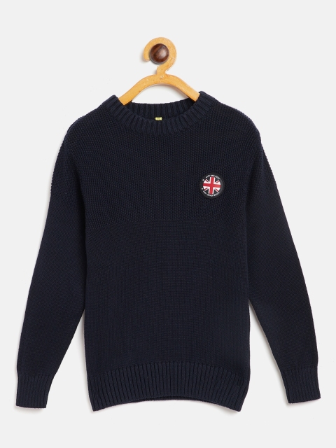 

Gini and Jony Boys Navy Blue Solid Pullover