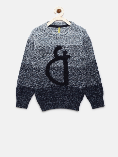 

Gini and Jony Boys Navy Blue & White Striped Pullover