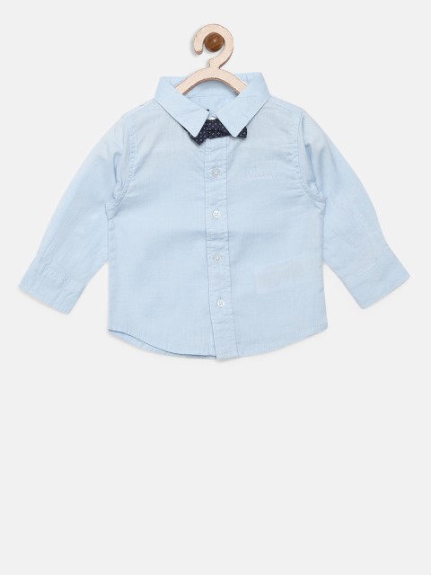 

Gini and Jony Boys Blue Regular Fit Solid Casual Shirt