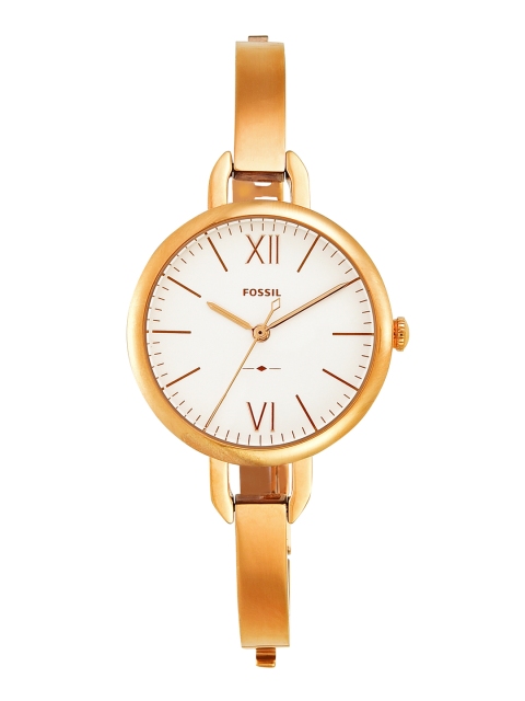 

Fossil Women White & Gold-Toned Analogue Watch ES4391