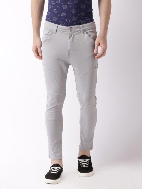 

Blue Saint Men Grey Carrot Skinny Fit Solid Chinos