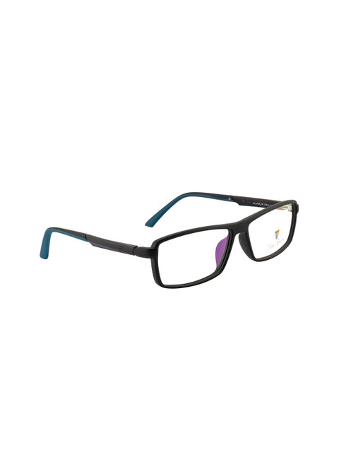 

Ted Smith Unisex Black Solid Full Rim Rectangle Frames TS-7487_NBI11