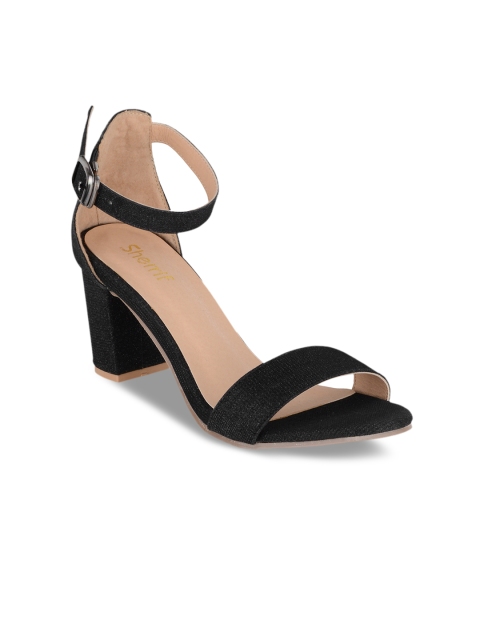 

Sherrif Shoes Women Black Solid Sandals