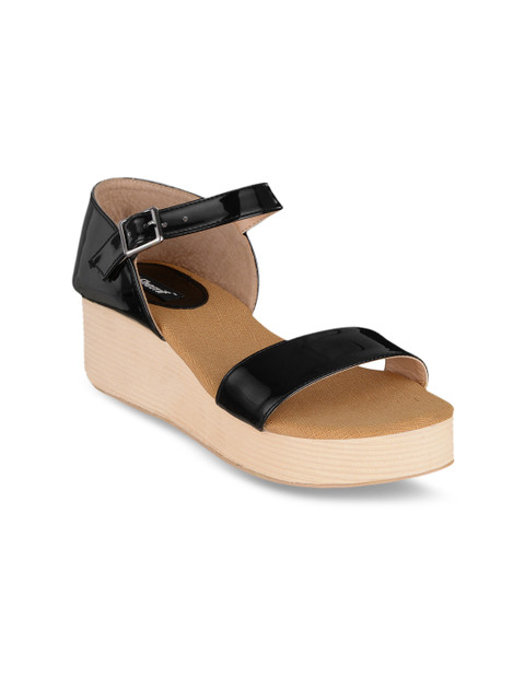 

Sherrif Shoes Women Black Solid Sandals