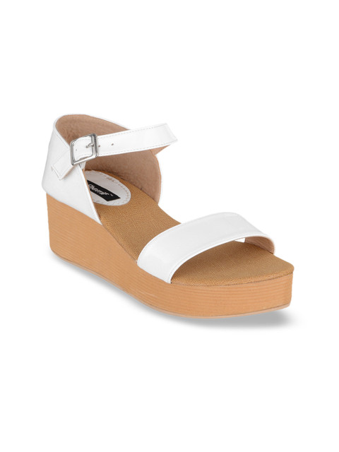 

Sherrif Shoes Women White Solid Sandals