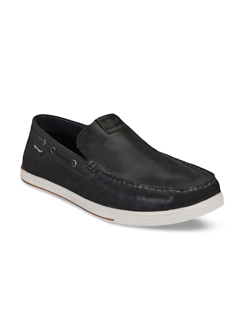 

Red Tape Men Navy Blue Leather Loafers