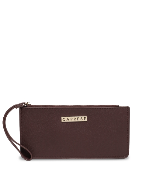 

Caprese Women Maroon Solid Zip Around Wallet