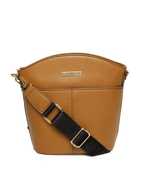 

Caprese Tan Brown Solid Sling Bag