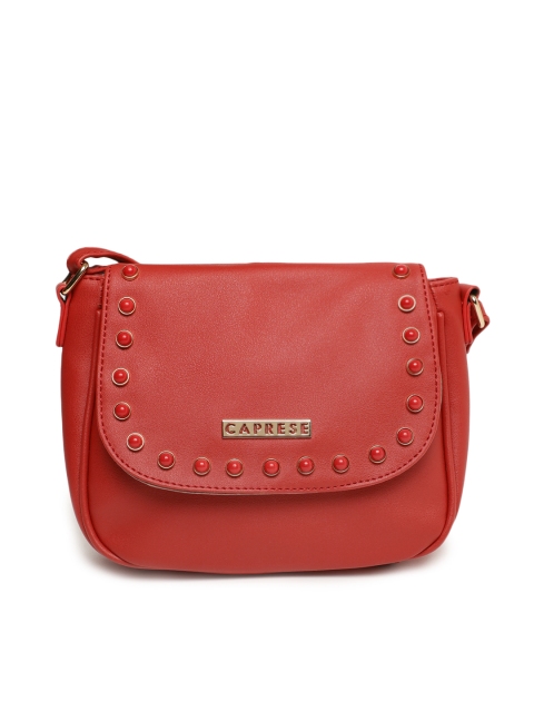 

Caprese Red Solid Sling Bag