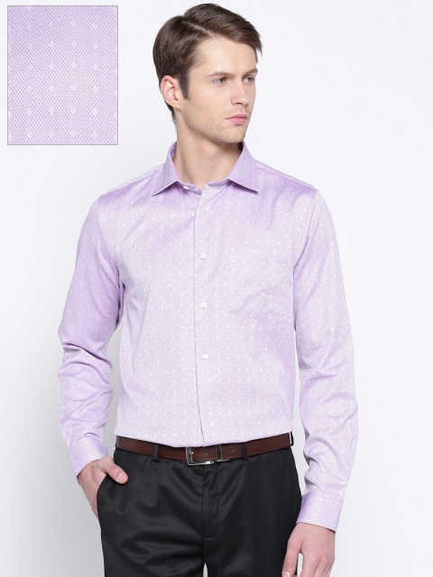 

Blackberrys Men Lavender Slim Fit Self-Design Formal Shirt