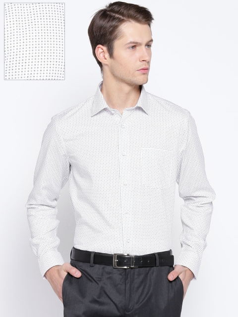 

Blackberrys Men White & Black Slim Fit Printed Formal Shirt