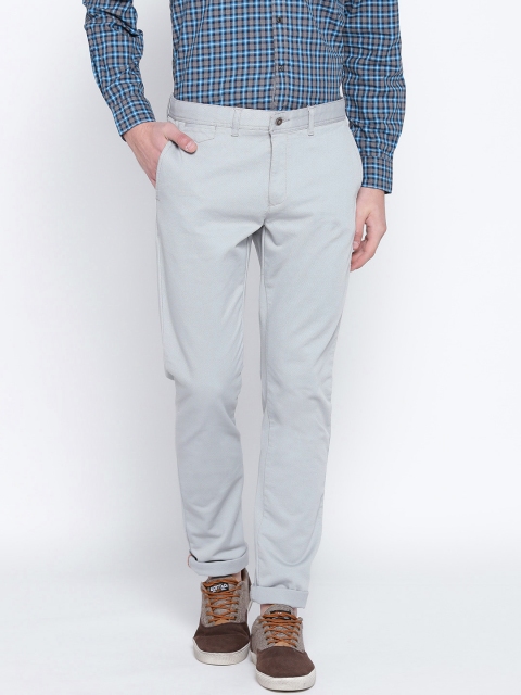 

Blackberrys Men Grey Regular Fit Solid Trousers