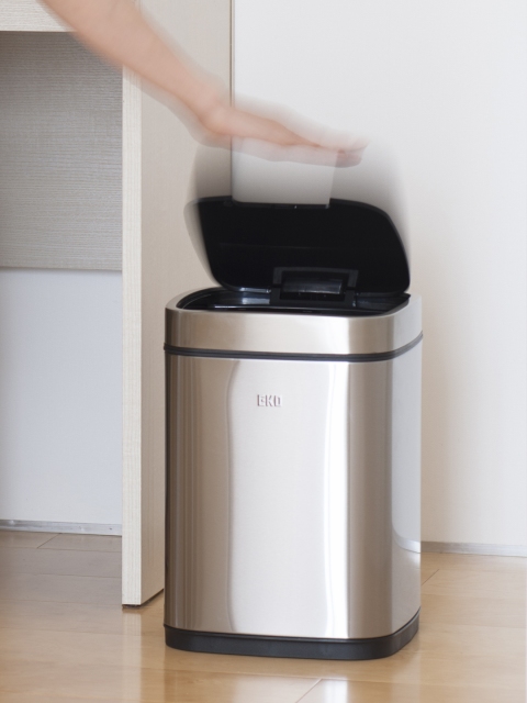 

OBSESSIONS Silver Solid Stainless Steel Step Bin
