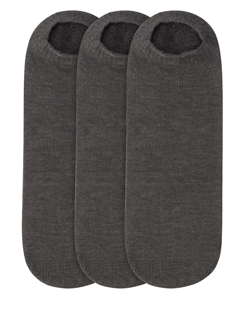 

JUMP USA Men Pack of 3 Solid Shoeliners, Charcoal