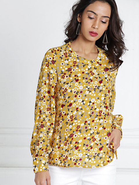 

all about you Women Yellow Printed Top