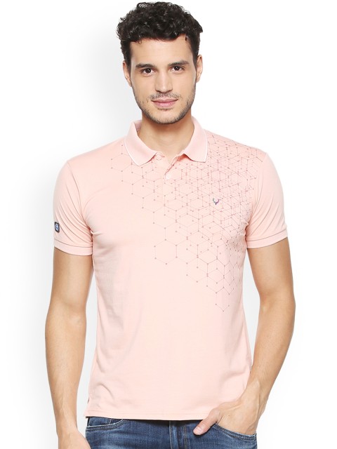 

Solly Sport Men Pink Printed Polo Collar T-shirt