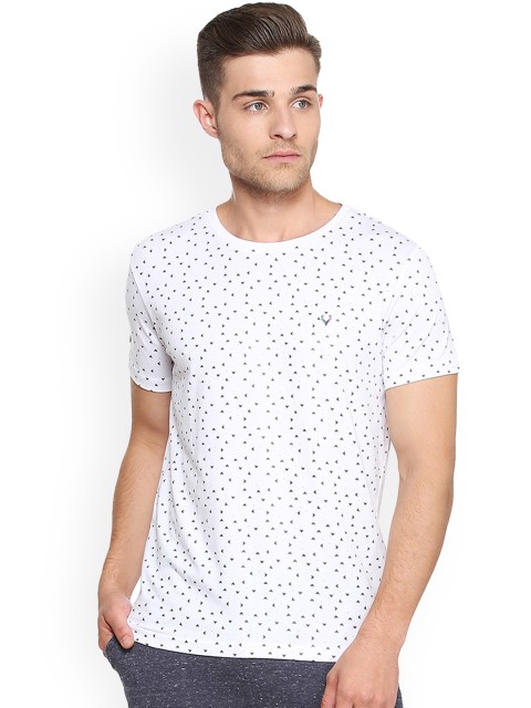 

Solly Sport Men White Printed Round Neck Slim Fit T-shirt