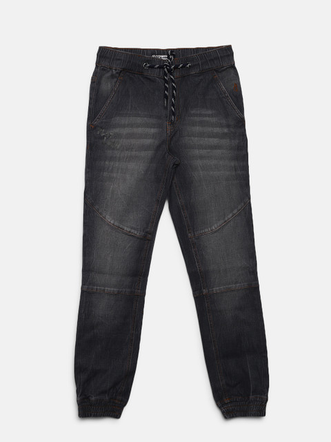 

Gini and Jony Boys Navy Blue Mid-Rise Clean Look Stretchable Joggers