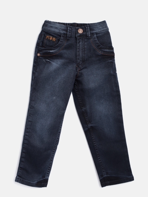 

Palm Tree Boys Navy Blue Regular Fit Mid-Rise Clean Look Stretchable Jeans