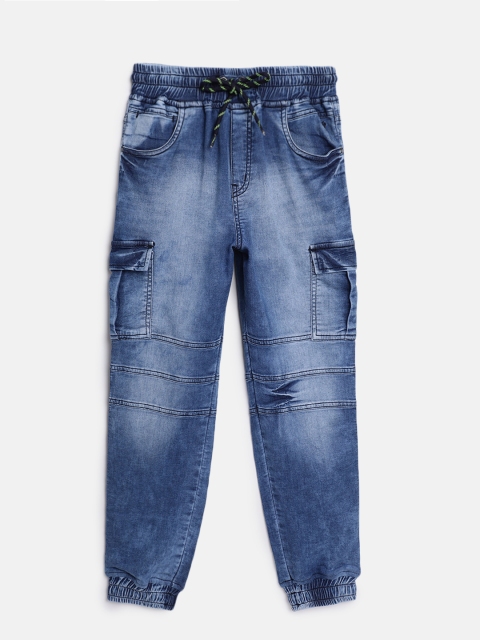 

Gini and Jony Boys Blue Jogger Mid-Rise Clean Look Stretchable Jeans